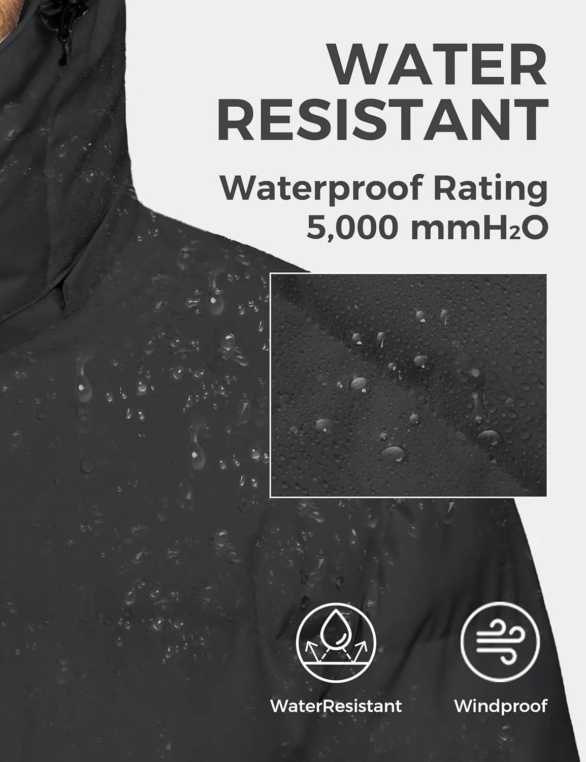 wantdo Men's Hooded Winter Coat Waterproof Puffer Jacket Warmth Winter Jacket