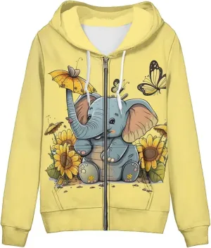 WELLFLYHOM Women Y2K Hoodie Zip Up Sweatshirt Vintage Jackets Hooded Cardigan