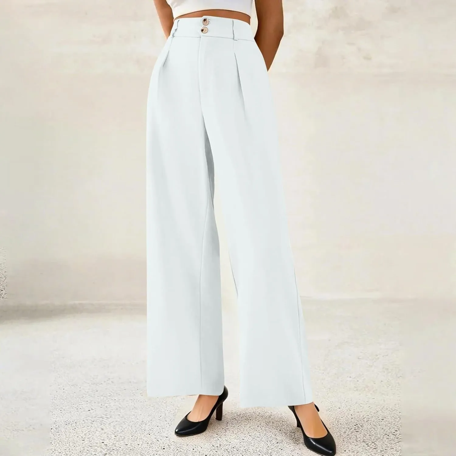 Wide Leg Dress Pants Women Tummy Control High Waist Business Casual Pants Premium Slim Fit Slacks Office Trousers Pants