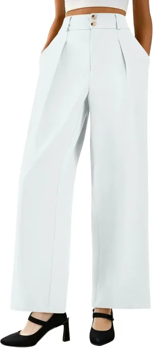 Wide Leg Dress Pants Women Tummy Control High Waist Business Casual Pants Premium Slim Fit Slacks Office Trousers Pants