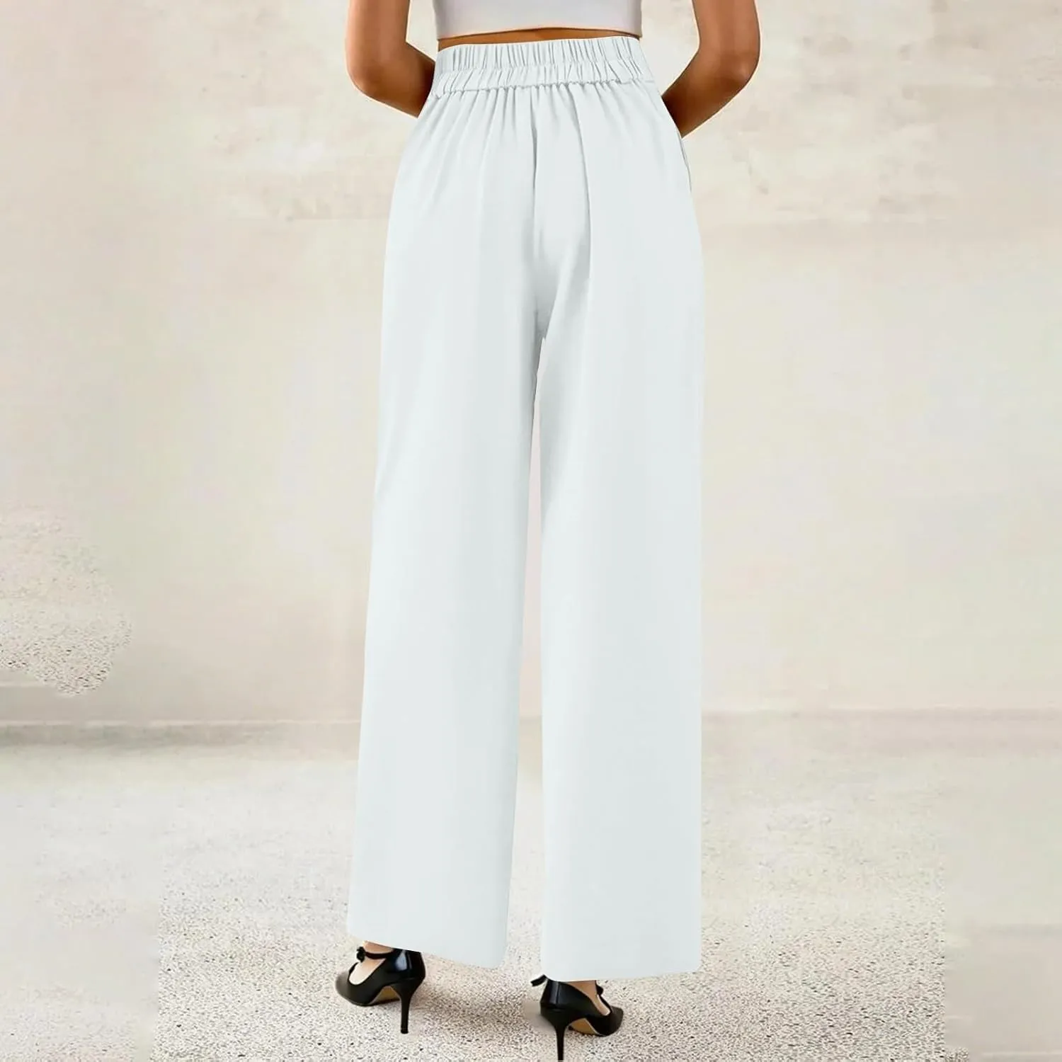 Wide Leg Dress Pants Women Tummy Control High Waist Business Casual Pants Premium Slim Fit Slacks Office Trousers Pants