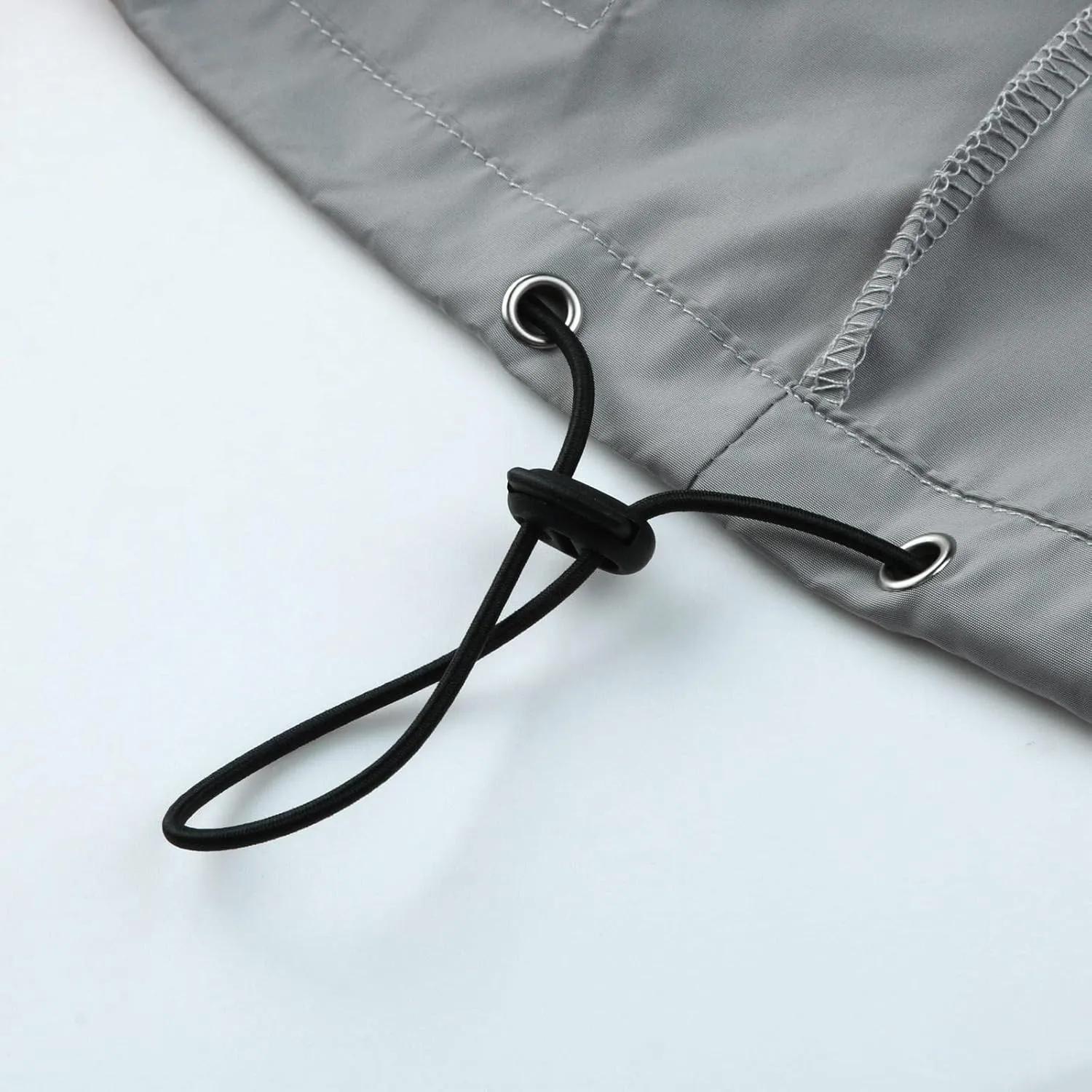 Windproof Jacket for Women Long Sleeve Raincoat Full Zip Up Hooded Plain Windbreaker with Pocket with Hood Zipper Drawstring