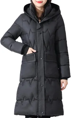 Winter Long Coat For Women Casual Thick Warm Cotton Padded Parka Female Winter Hooded Jackets