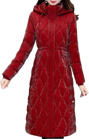 Winter Long Parkas For Women Overcoat Fashion Thick Warm Cotton Padded Coats Female Winter Hooded Jackets