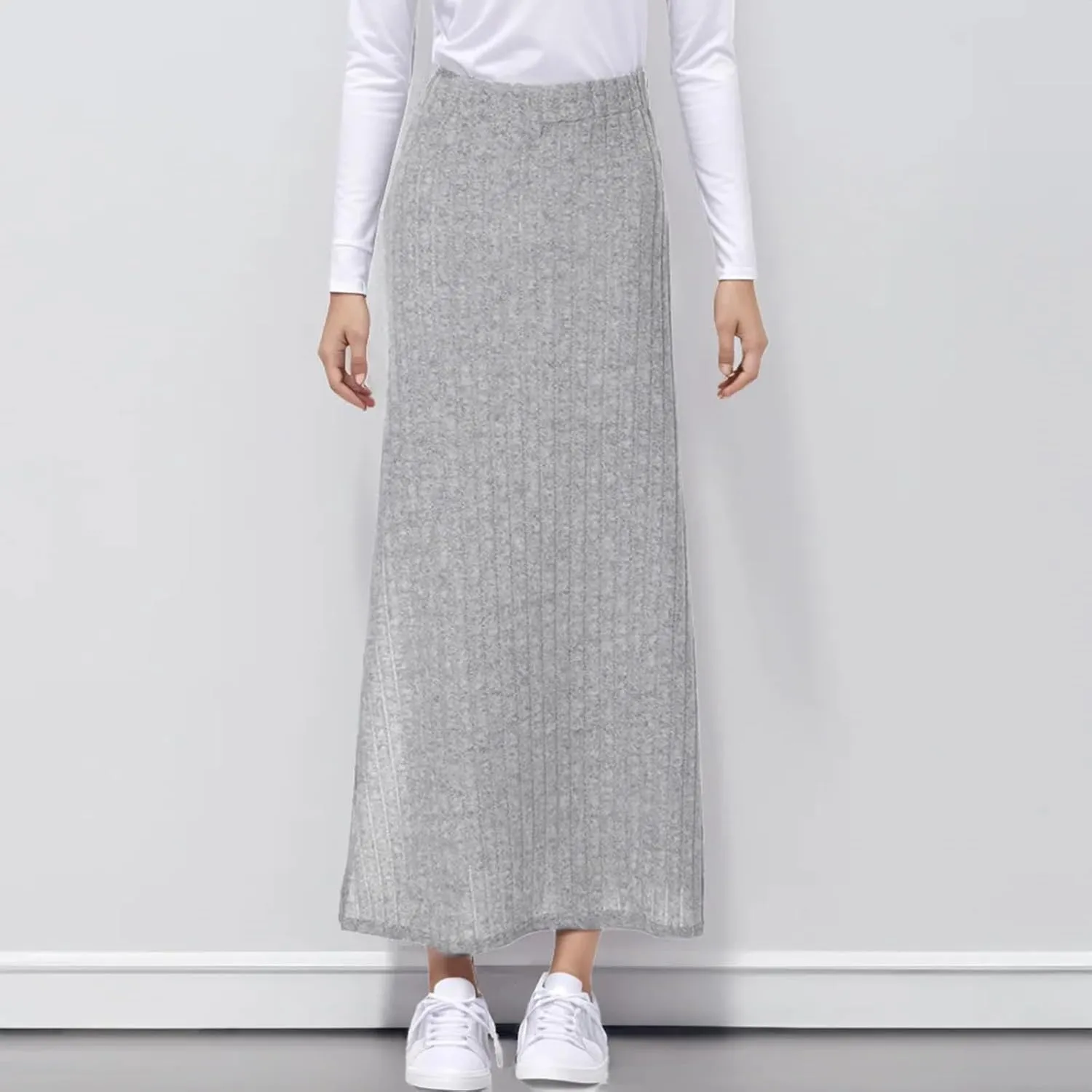 Winter Long Skirts Knitted High Waist Skirt Long Causal Bodycon Split Long Skirt for Women A Line Womens Long Skirts