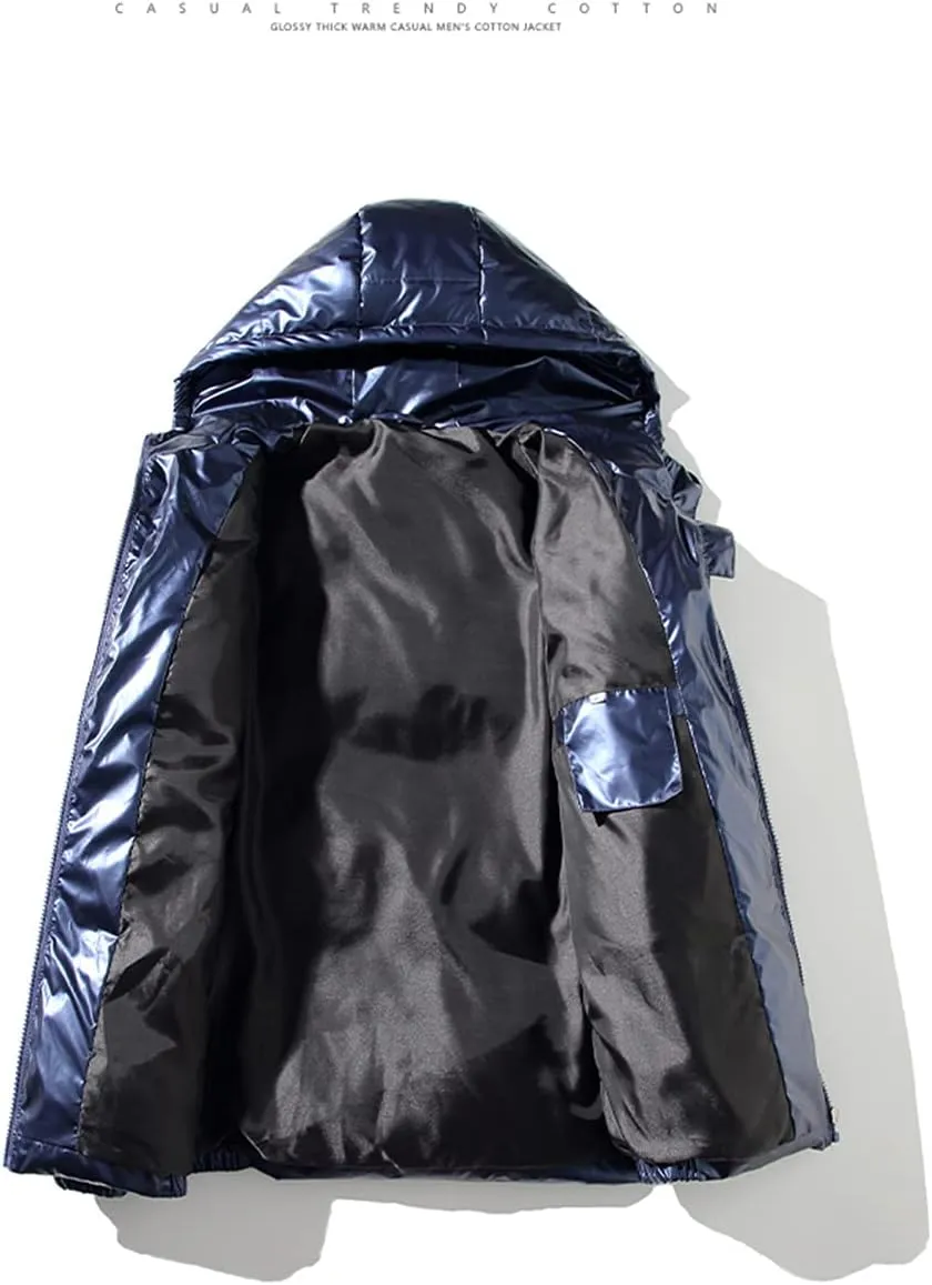 Winter Men Streetwear Thick Parka Hip Hop Cotton-Padded Jacket Outwear Coats