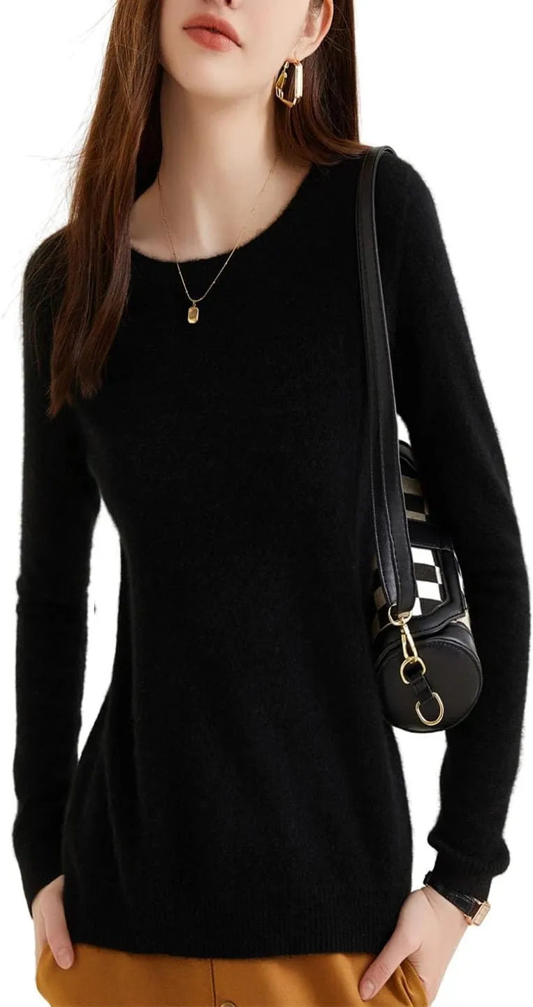 Women Cashmere Sweater Wool Knitwear Cashmere Pullovers O-Neck Long Sleeve Jumper