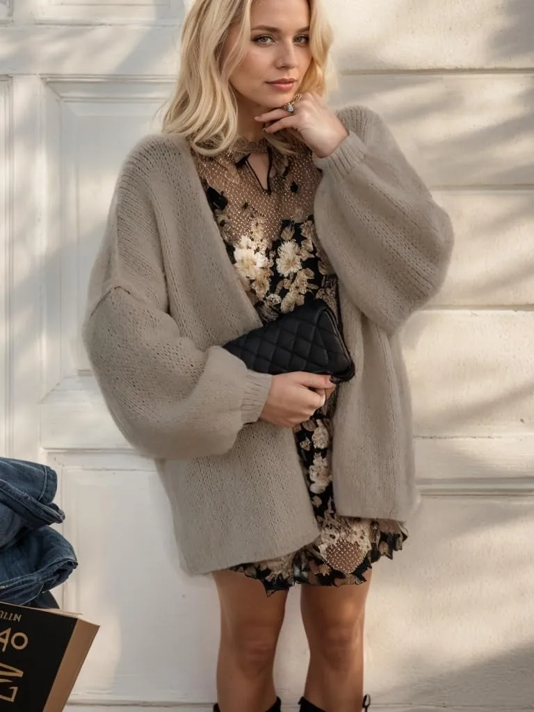 Women Chunky Sweater Y2k Oversized Knit Cardigans Long Sleeve Open Front Knit Sweaters Outwear 2025 Fall Winter Clothes