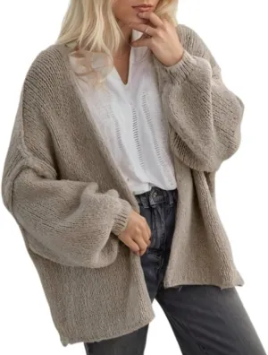 Women Chunky Sweater Y2k Oversized Knit Cardigans Long Sleeve Open Front Knit Sweaters Outwear 2025 Fall Winter Clothes