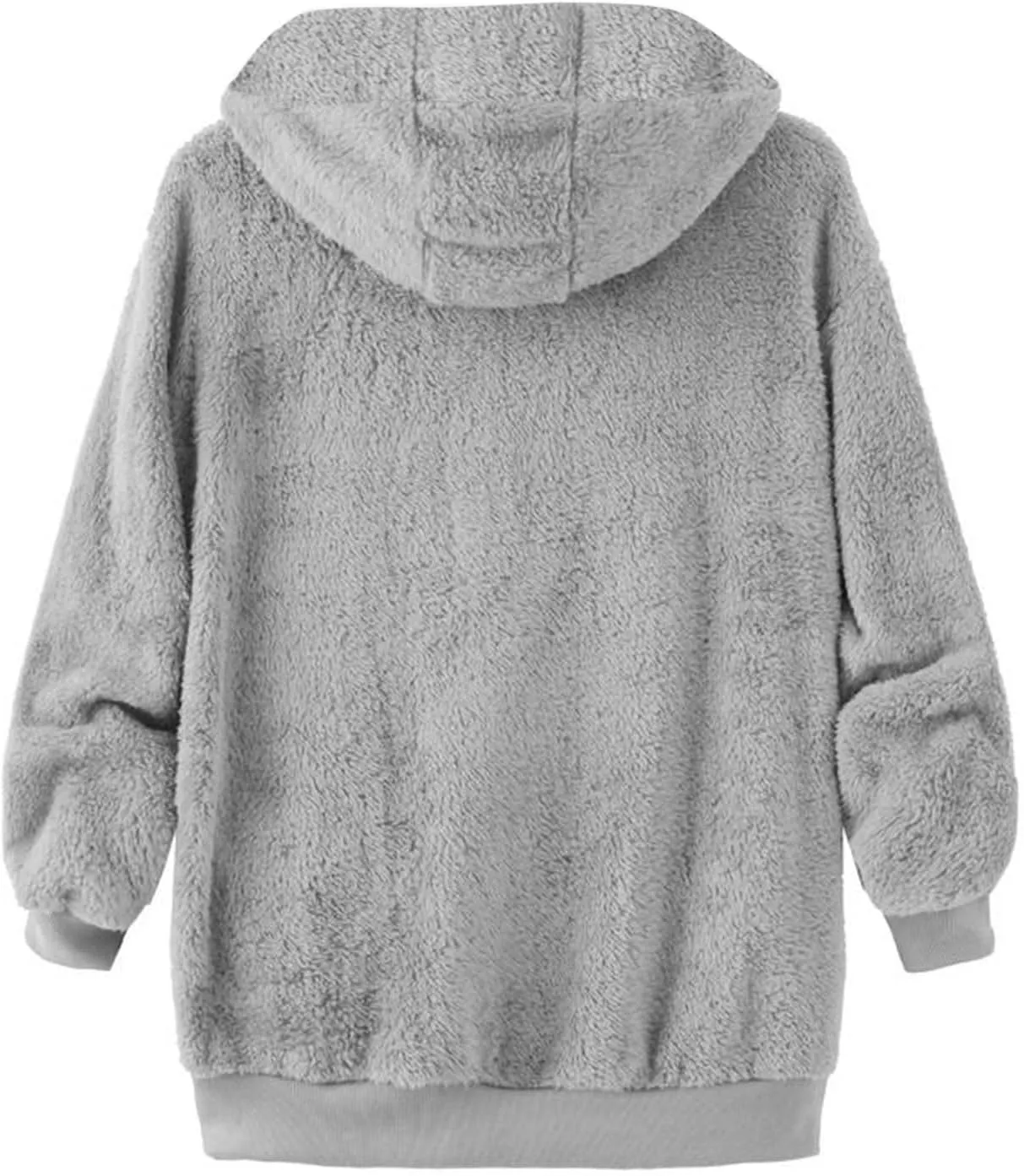 Women Fuzzy Jackets Full Zip Hooded Sweatshirt Coat Winter Warm Fleece Plush Zipper Hoodies Cozy Cardigan Outwear