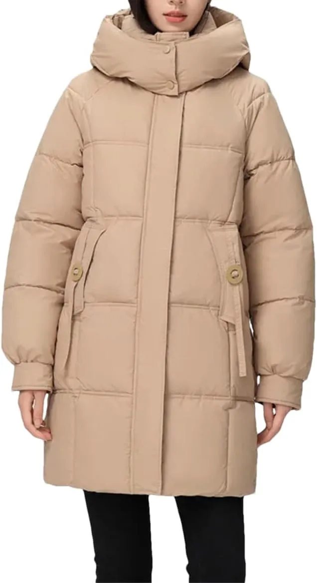 Women Jacket Mid Long Hooded Cotton Padded Jacket Female Parkas Loose Warm Outwear Snow Wear Coats