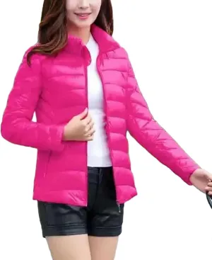 Women Jacket Short Down Outwear Warmth Coat Cotton Padded Topcoats Solid Elegant Casual Plus Size Coat