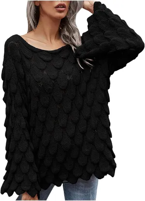 Women Turtleneck Long Sleeve Fashion Sweaters Chunky Knit Fall Winter Oversized Loose Pullover Sweater Top Warm Cotton