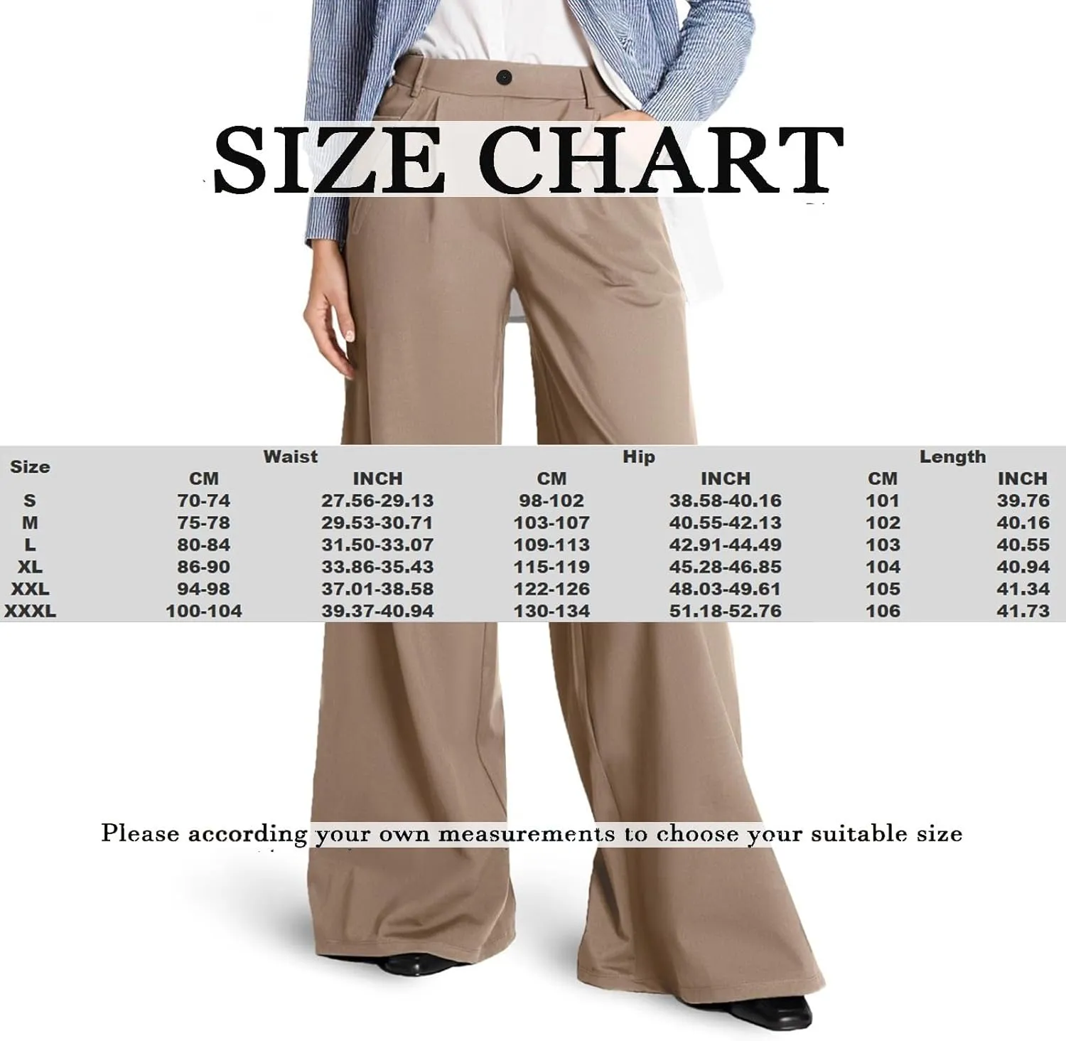 Women Wide Leg Dress Pants High Waisted Business Casual Suit Pants Work Trousers with Pockets