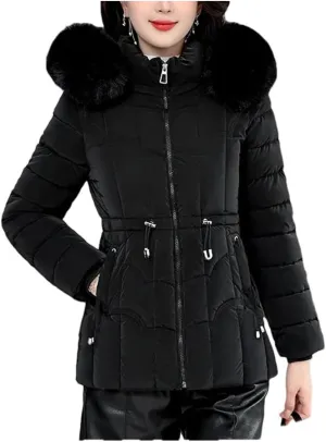 Women Winter Down Jacket Parkas Fashion Warm Cotton Padded Coat Short Overcoat Hooded Overwear Tops