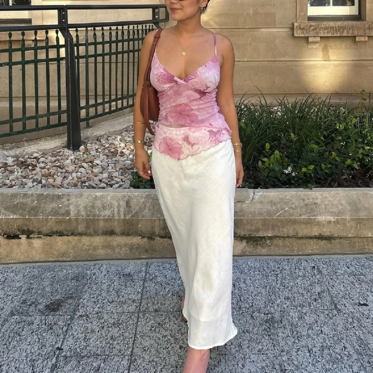 Women Y2K Cami Tank Top Polka Dot Sleeveless V Neck Crop Top Sexy Lace Trim Spaghetti Strap Camisole Top