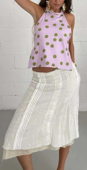 Women Y2k Floral Halter Tank Top Sleeveless Mock Neck Crop Top Backless Aesthetic Boho Vacation Beach Cami Shirts