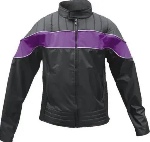 Women's AL2192 Nylon Riding jacket Medium Black/Purple