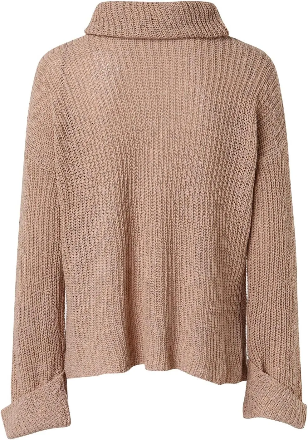 Women's Bat Sleeve Sweaters Oversized Sweaters Loose Chunky Knit Pullover Jumper Comfy Winter Warm Turtleneck Sweater