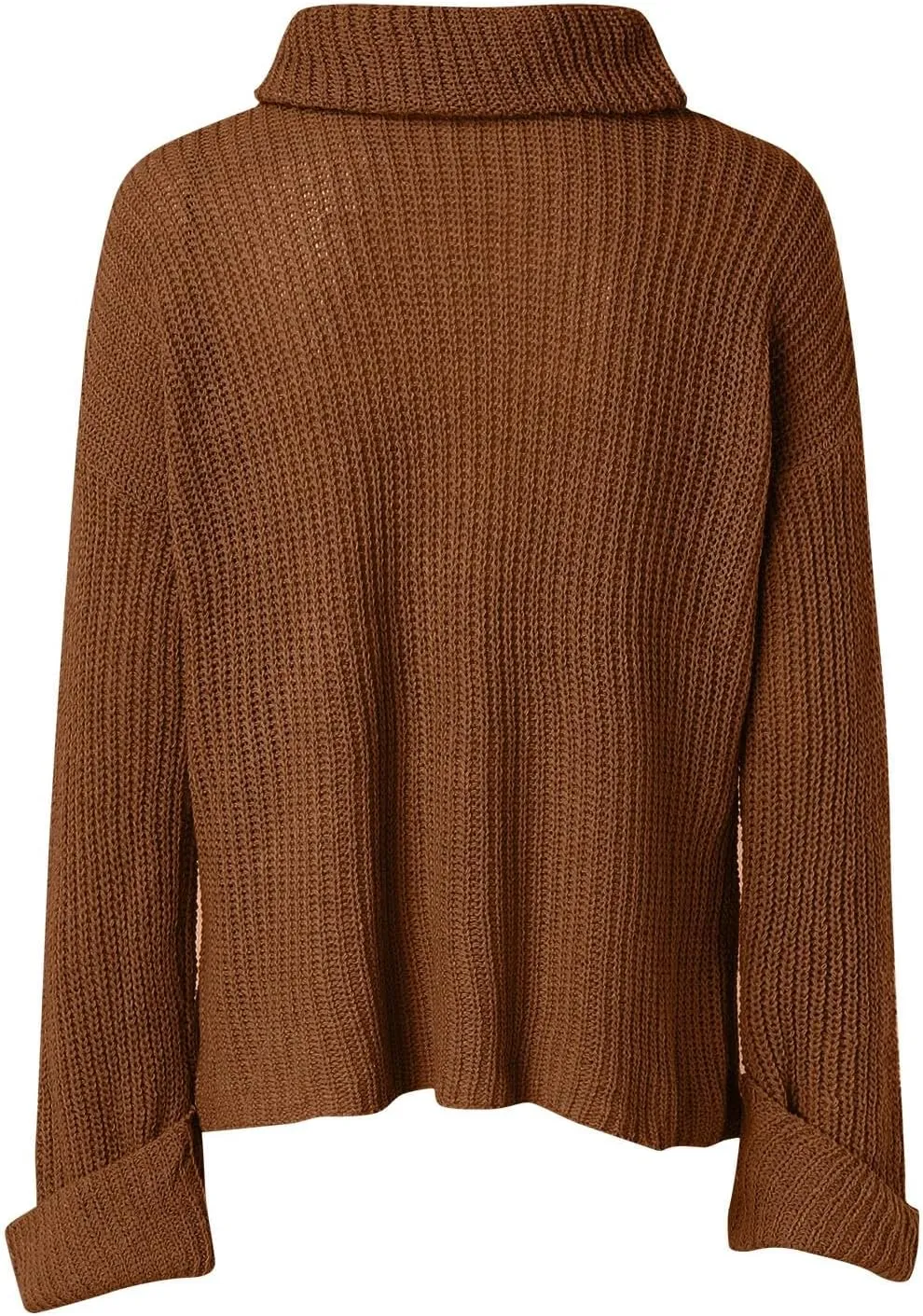 Women's Bat Sleeve Sweaters Oversized Sweaters Loose Chunky Knit Pullover Jumper Comfy Winter Warm Turtleneck Sweater