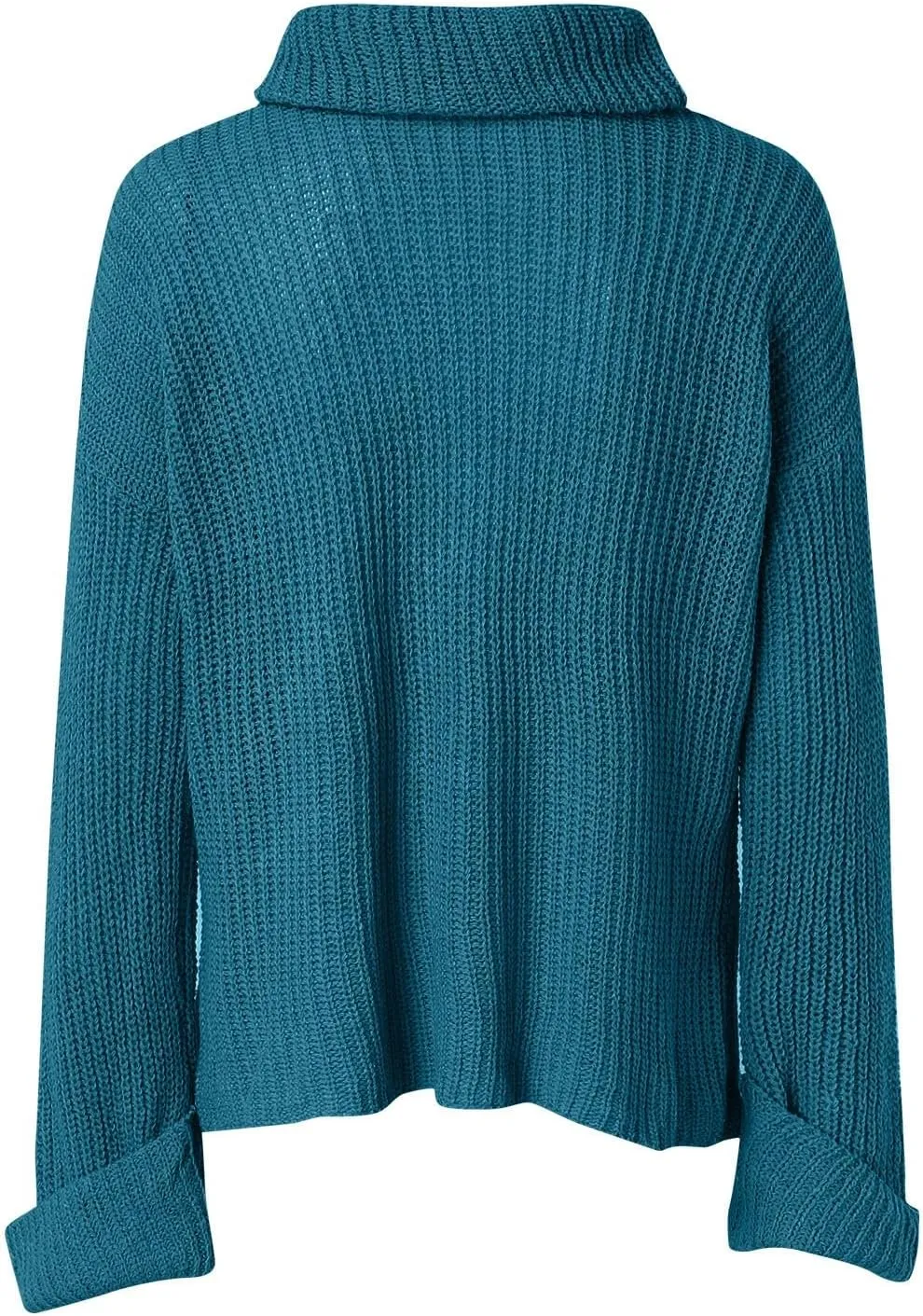 Women's Bat Sleeve Sweaters Oversized Sweaters Loose Chunky Knit Pullover Jumper Comfy Winter Warm Turtleneck Sweater