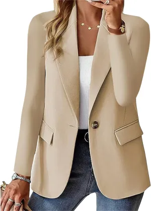Womens Blazers for Work Professional Suit Jackets Dressy Long Sleeve Blazer Business Casual Outfits Work Office Blazer