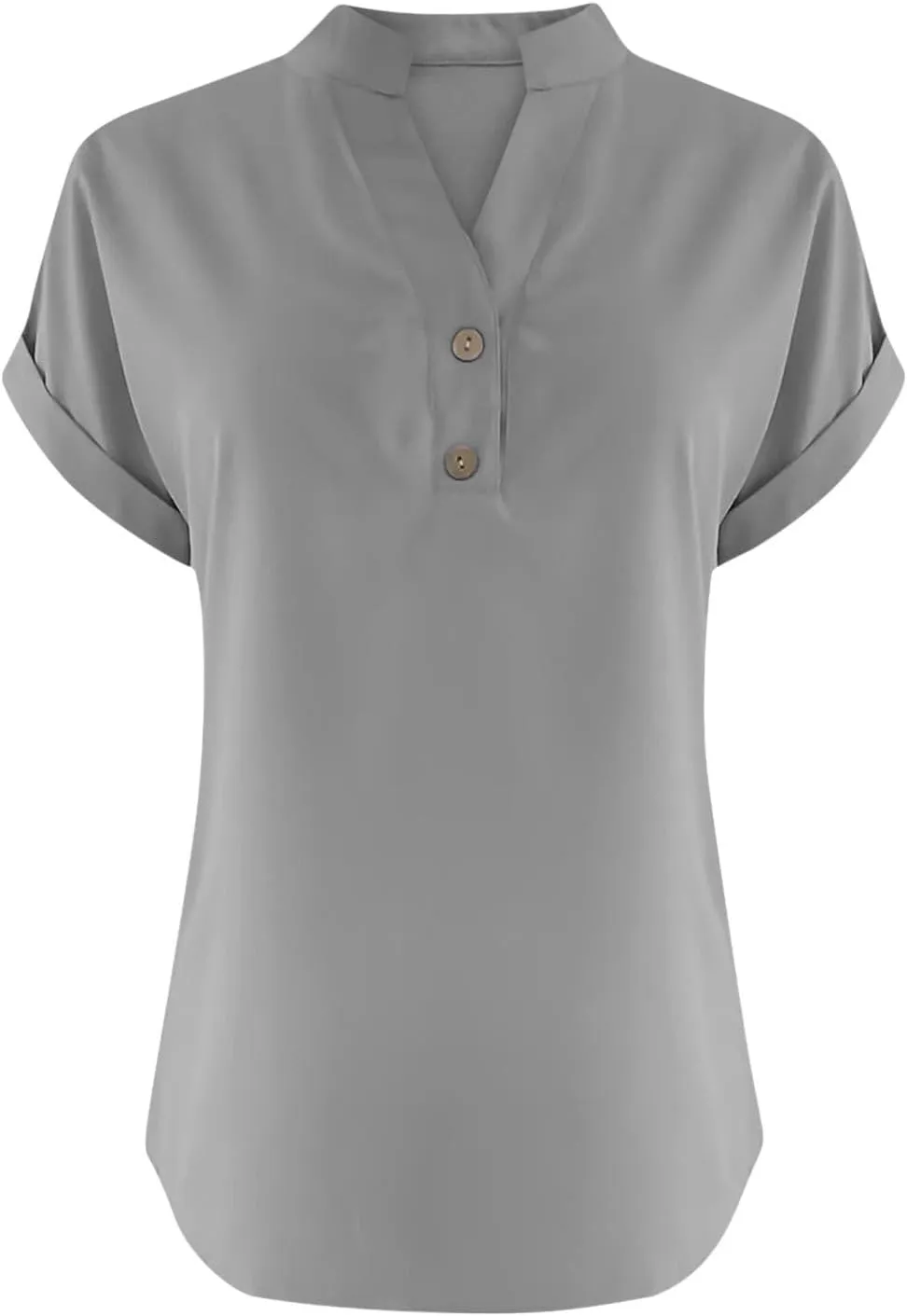 Womens Cotton Linen Shirts Summer Trendy Short Sleeve V-Neck Blouses Tops Button Down Gauze Tees Casual Clothes 2025