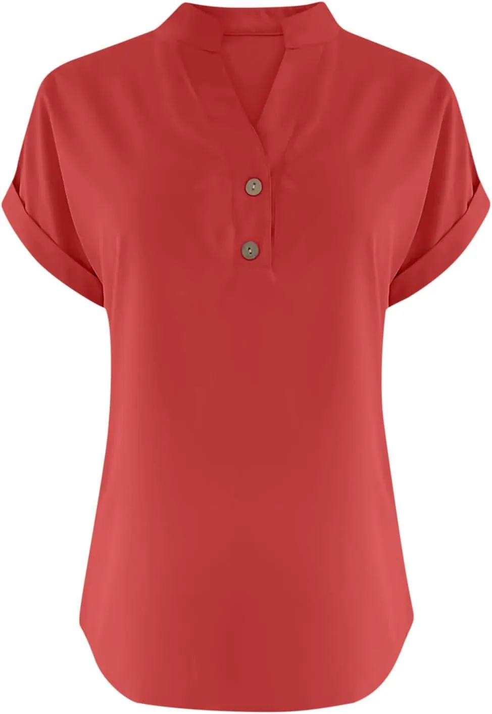 Womens Cotton Linen Shirts Summer Trendy Short Sleeve V-Neck Blouses Tops Button Down Gauze Tees Casual Clothes 2025
