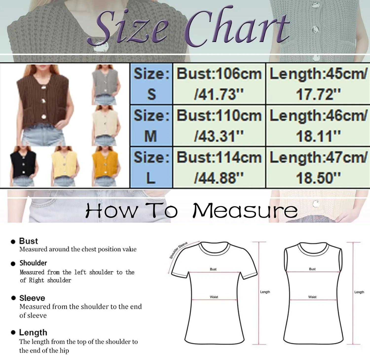 Womens Crochet Chunky Knit Tank Top Sleeveless Button Down Trendy Casual Crop Tops Cardigan Sweater Vest with Pockets