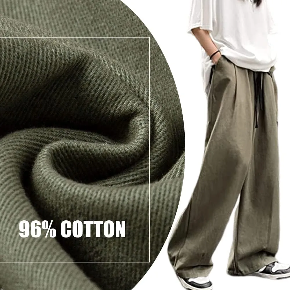 Women's Goth Cargo Pants Baggy Wide Leg Pants Vintage Casual Harajuku Trousers