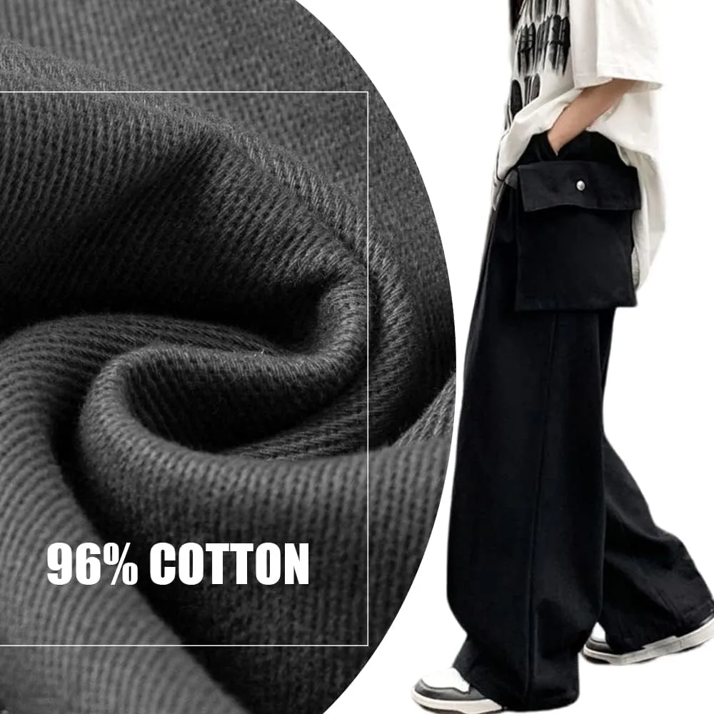 Women's Goth Cargo Pants Baggy Wide Leg Pants Vintage Casual Harajuku Trousers