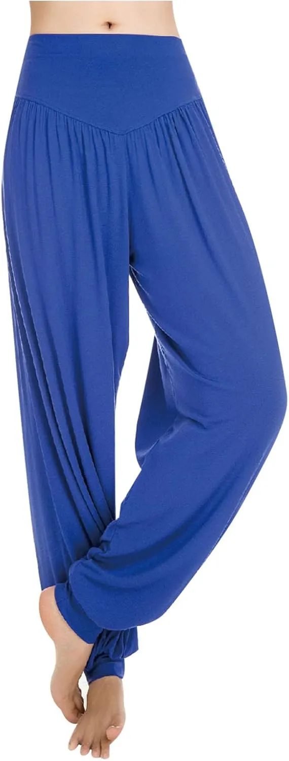 Women's Harem Yoga Pilates Pants Super Soft Workout Relaxed Yoga Fitness Pants Lounge Palazzo Pants Boho Hippie Pants
