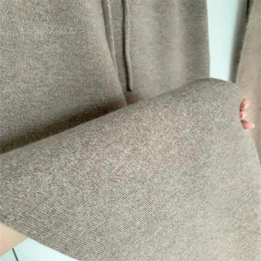 Women's high Waist Knitted Wool Pants Elastic Elastic Waist Solid Color Casual Women's Pants