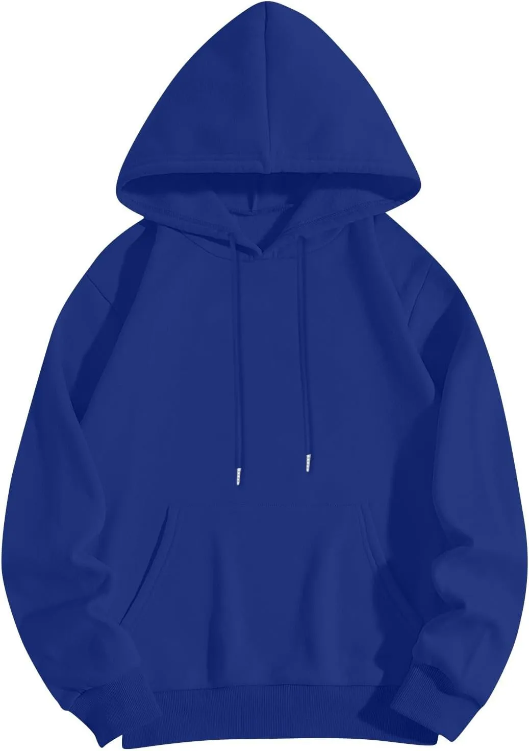 Womens Hoodies Fall Oversized Sweatshirt Preppy Fleece Pullover Solid Color Comfort Hoodie With Pockets