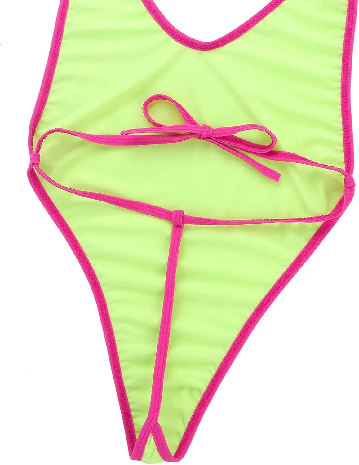 Women's Monokini One Piece Thong Swimsuit Halterneck Backless High Cut Bathing Suit