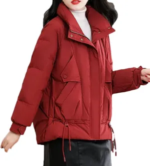 Women's Overcoat Parka Down Cotton-Padded Jacket Outerwear Thickened Keep Warm Ladies' Coat Top