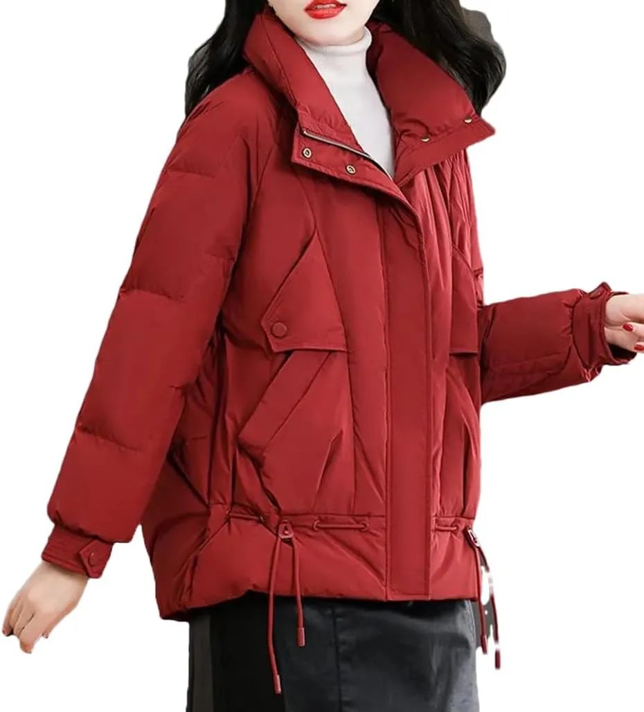 Women's Overcoat Parka Down Cotton-Padded Jacket Outerwear Thickened Keep Warm Ladies' Coat Top