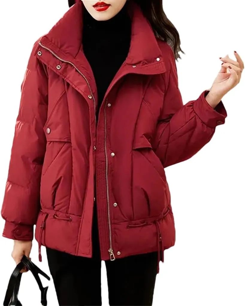 Women's Overcoat Parka Down Cotton-Padded Jacket Outerwear Thickened Keep Warm Ladies' Coat Top