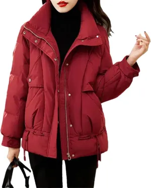 Women's Overcoat Parka Down Cotton-Padded Jacket Outerwear Thickened Keep Warm Ladies' Coat Top