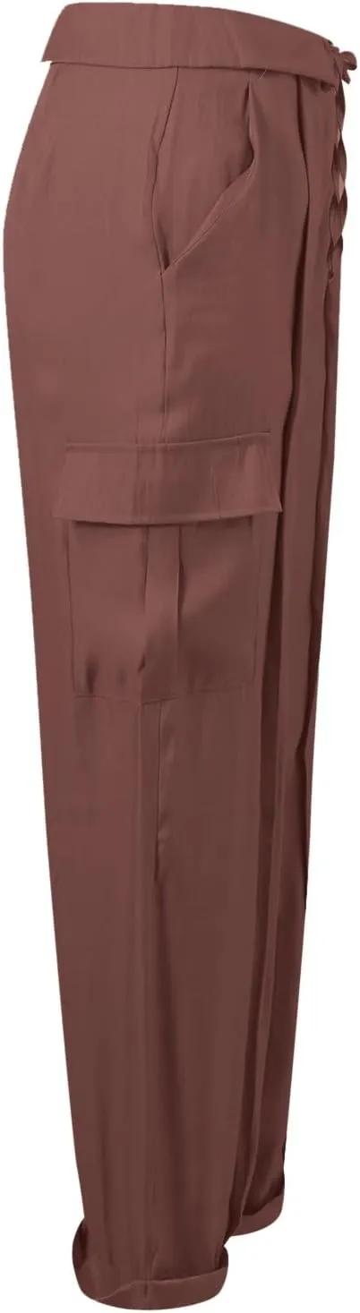 Women's Pocket High Waist Workwear Pants Casual Versatile Pants Lightweight Casual