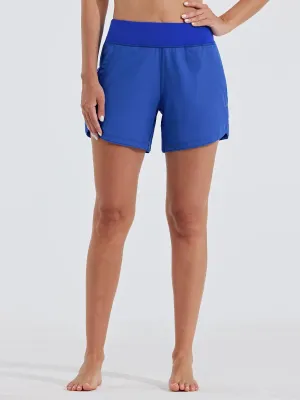 Women's Quick Dry Swim Board Shorts 5 Inch