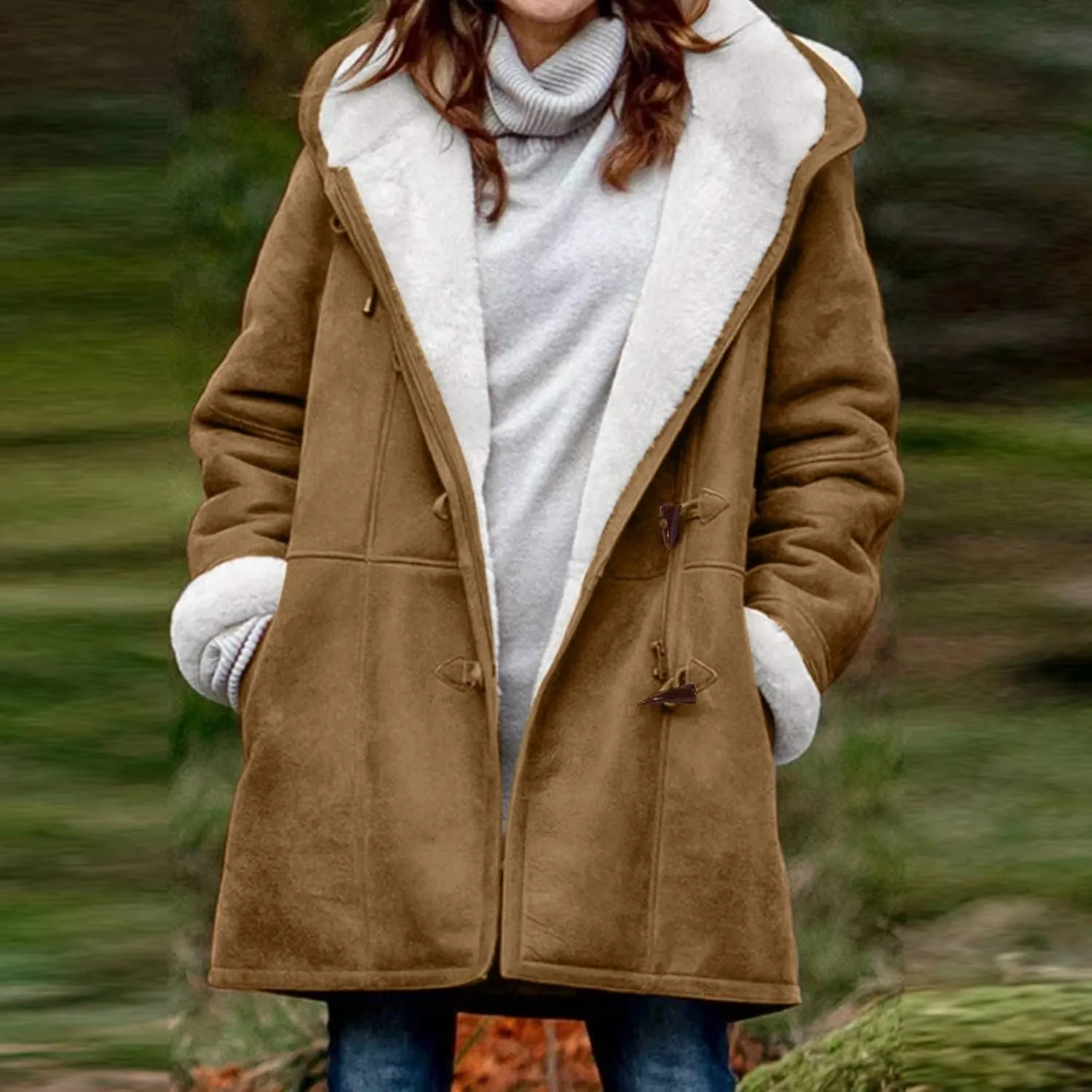 Womens Sherpa Fleece Hoodie Jacket Zip Up Faux Shearling Zipper Coats Fleece Fuzzy Short Teddy Coats Zipper Coats Winter