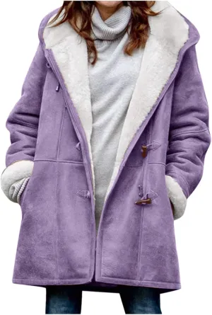 Womens Sherpa Fleece Hoodie Jacket Zip Up Faux Shearling Zipper Coats Fleece Fuzzy Short Teddy Coats Zipper Coats Winter