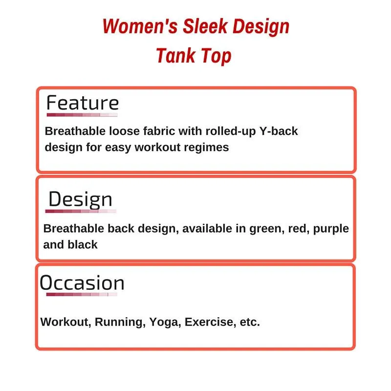 Women's Sleek Design Tank Top
