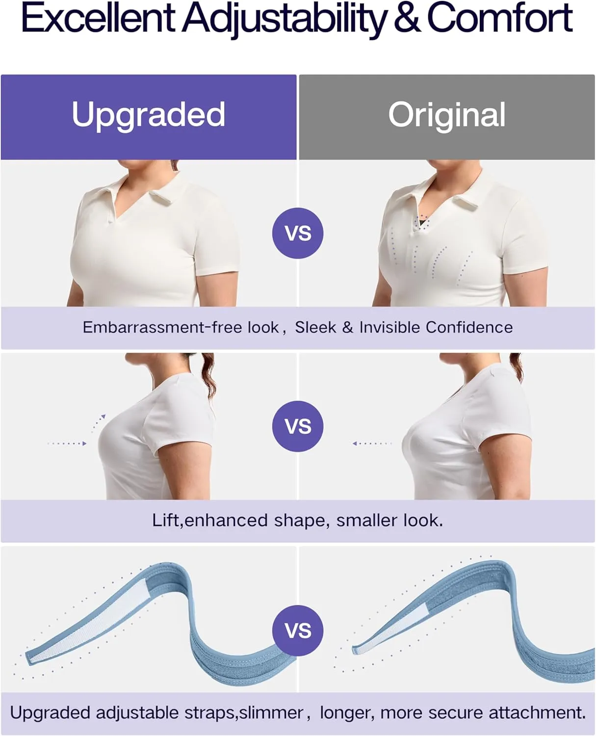 Women's Sports Bra Wirefree Adjustable Medium-High Support Everyday Wear for Large Bust Plus Size with Removable Pads