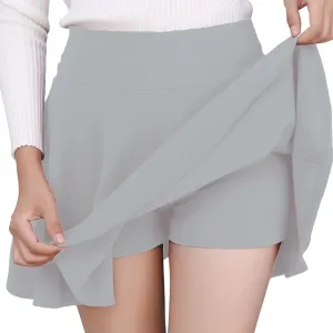 Women's Summer 2025 Basic Versatile Stretchy Flared Casual Flowy Mini Skater Skirt, M-5XL