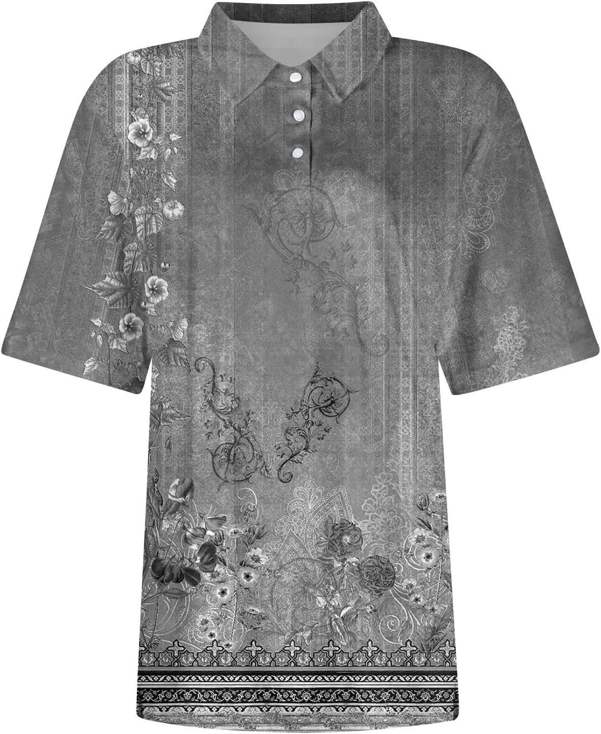 Women's T-Shirts Golf Short Sleeve Summer Blouses Button Down Collared Tops Vneck Blouses Flattering Clothes