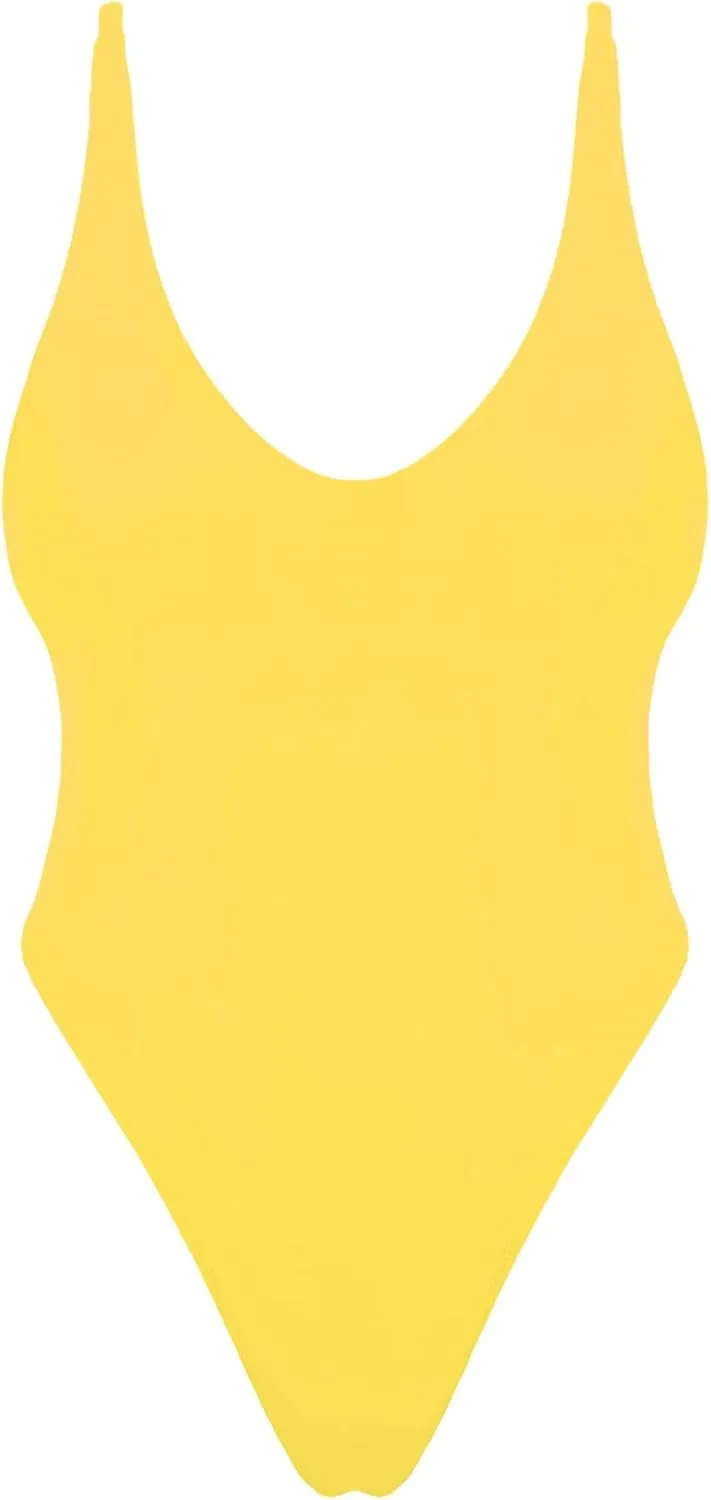 Women's Thong One Piece Swimsuit Sexy High Cut Bathing Suits