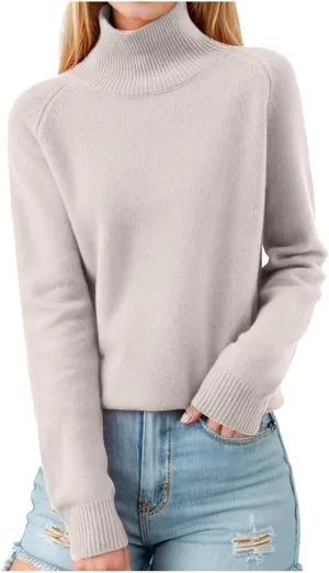 Women's Turtleneck Basic Sweaters 2024 Fall Winter Warm Ribbed Knitted Sweater Fashion Casual Long-Sleeve Jumper Tops