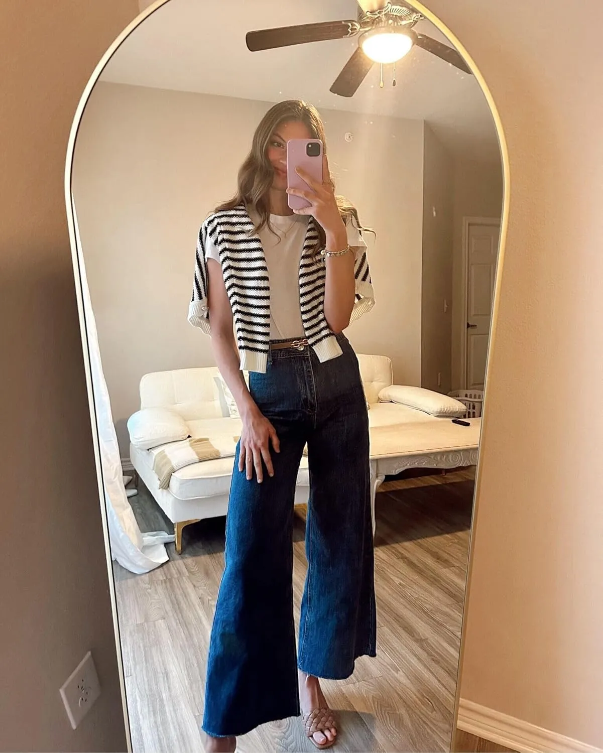 Women's Wide Leg Jeans High Waisted Stretchy Trendy Casual Versatile Work Denim Pants Trousers 2025